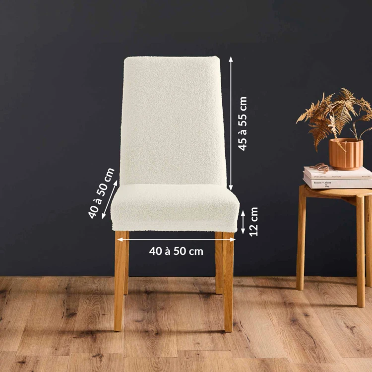 Housse de chaise extensible bouclette