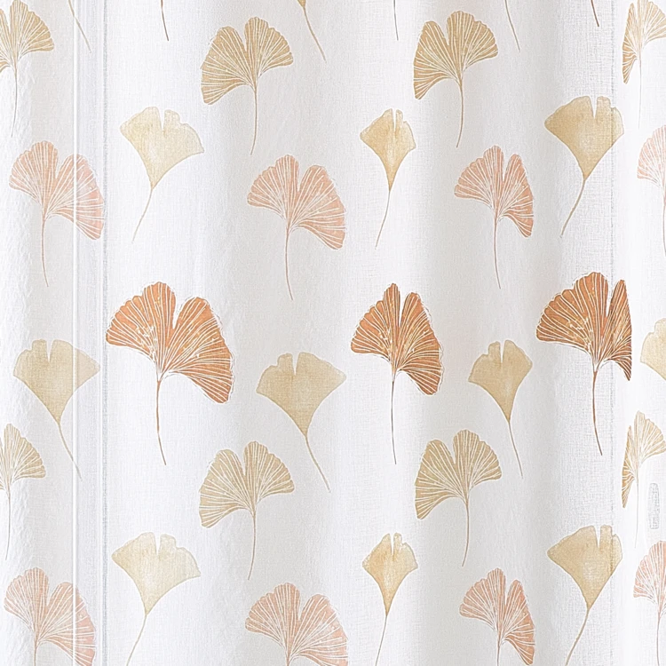 Leichter Vorhang mit Ginkgo-Muster