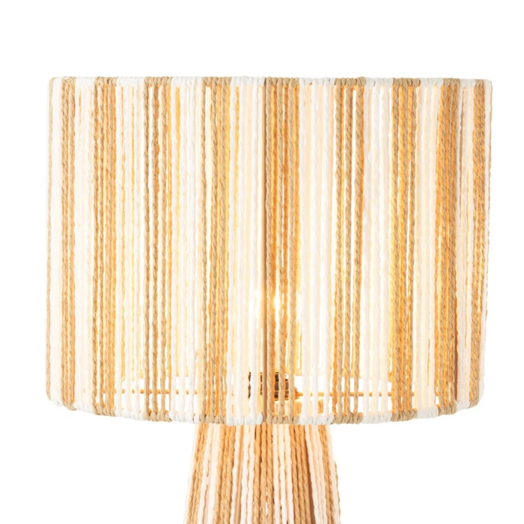 Lampe salon en cordes rayées