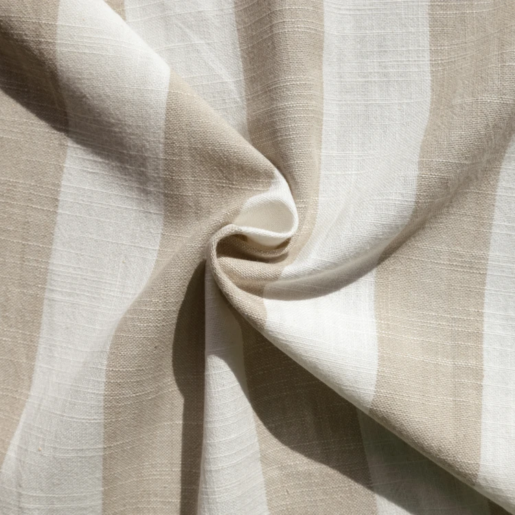 Möbelstoff aus gestreifter Flammengarn-Baumwolle