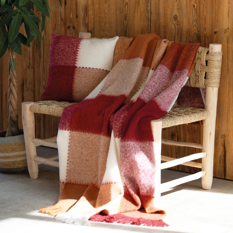Plaid à carreaux aspect mohair