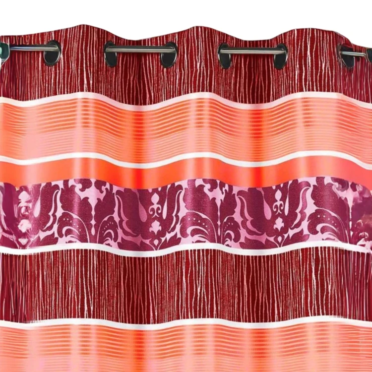 Rideau en jacquard à rayures horizontales colorées