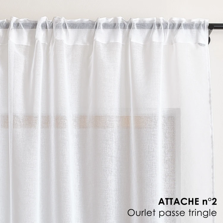 Voilage accroche 3-en-1 bicolore LUZ