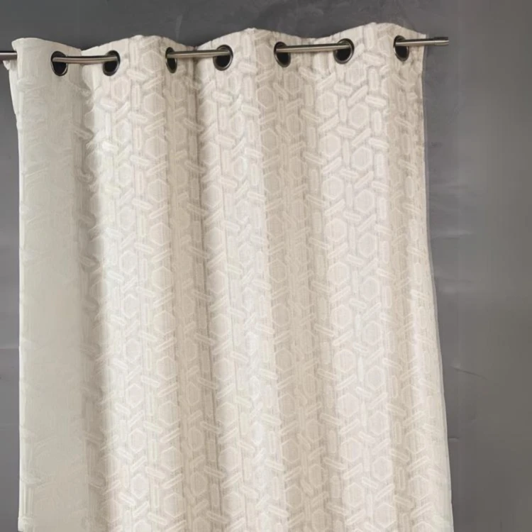 Cortina jacquard estampado diseño