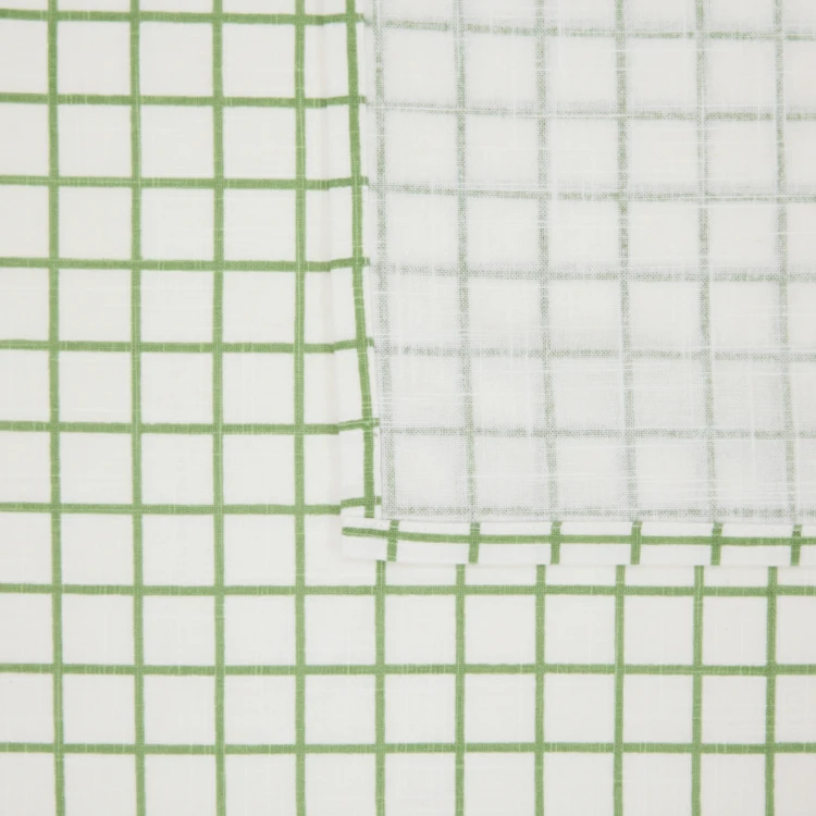 Nappe en coton carreaux traitement hydrofuge
