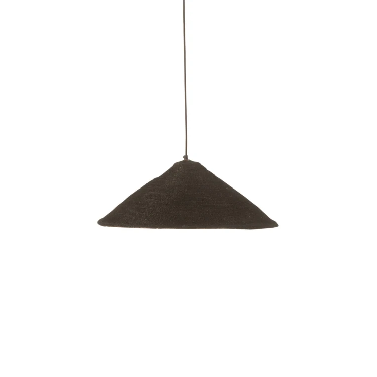 Suspension luminaire chapeau jonc naturel