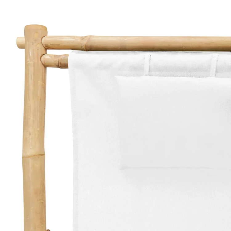 Chaise longue pliante en bambou
