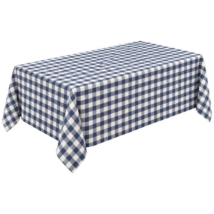 Rechteckige Tischdecke aus Vichy-Karo, 100% Baumwolle