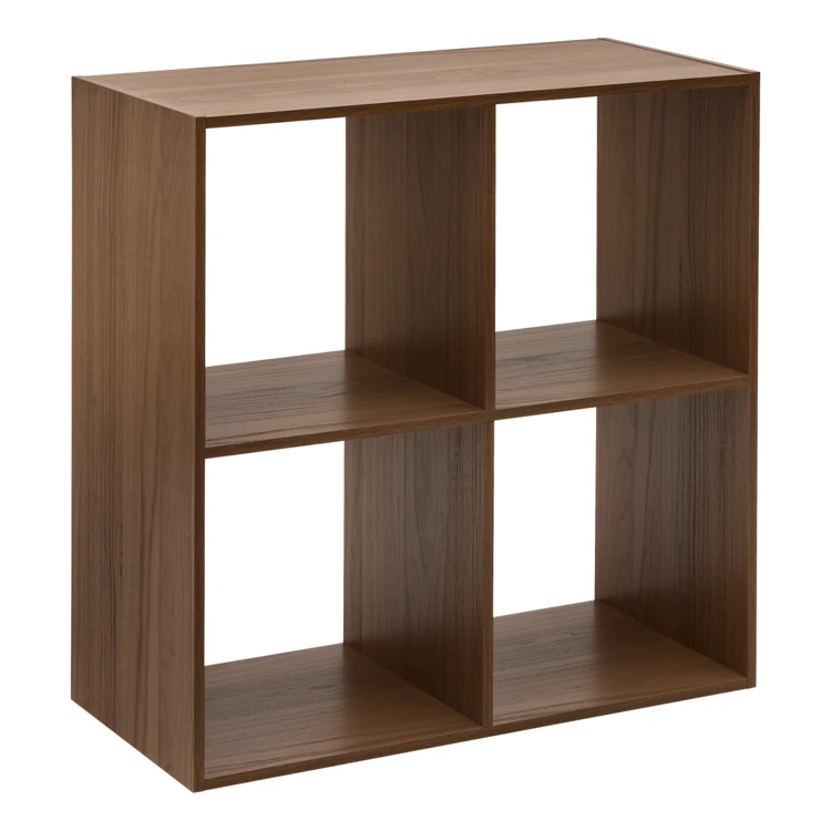 Etagère 4 cases en panneau de particules effet bois