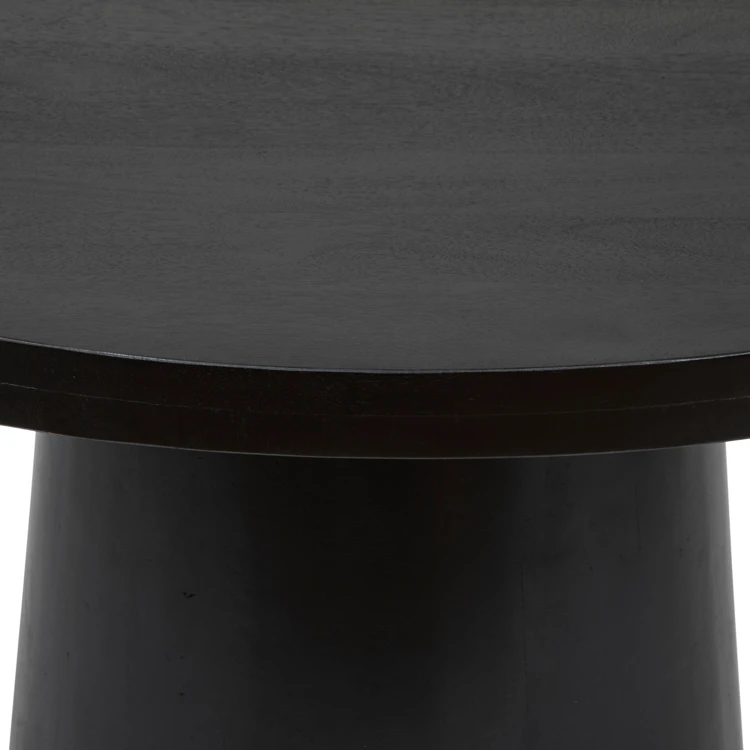 Mesa de comedor redonda de madera maciza de mango