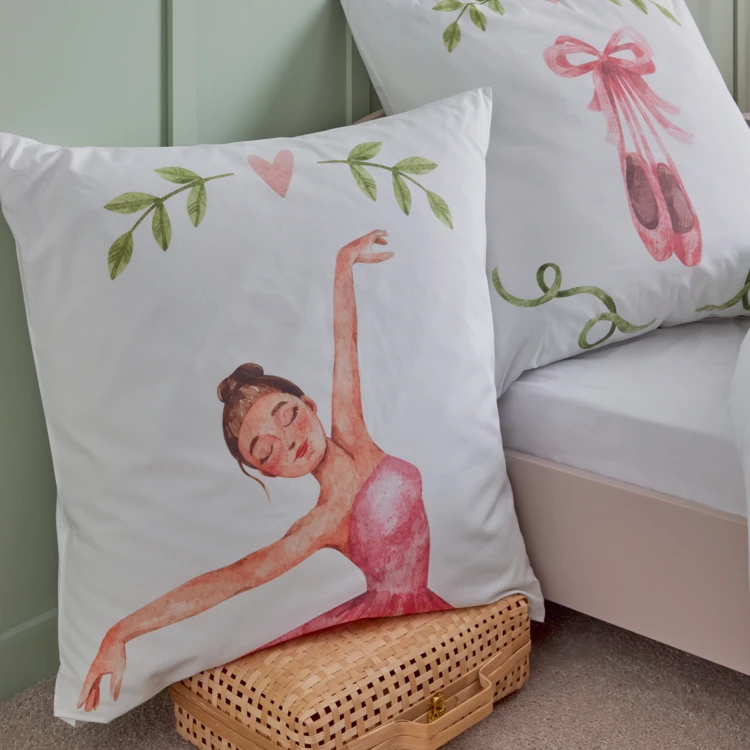 Taie d’oreiller enfant percale danseuse étoile