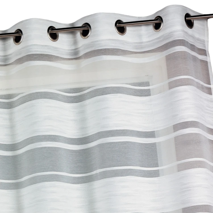 Voilage en jacquard à rayures horizontales