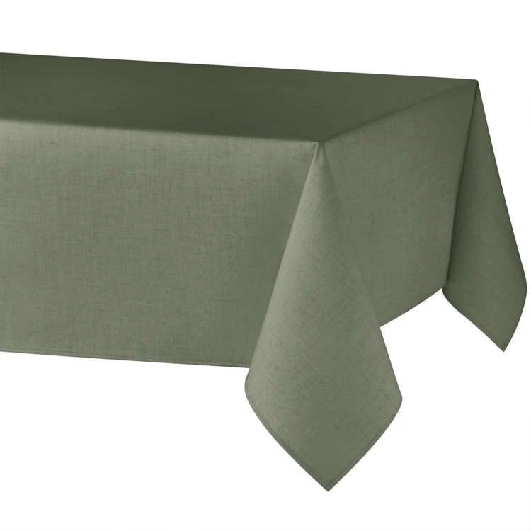 Nappe rectangulaire en polycoton enduit anti-tache unie