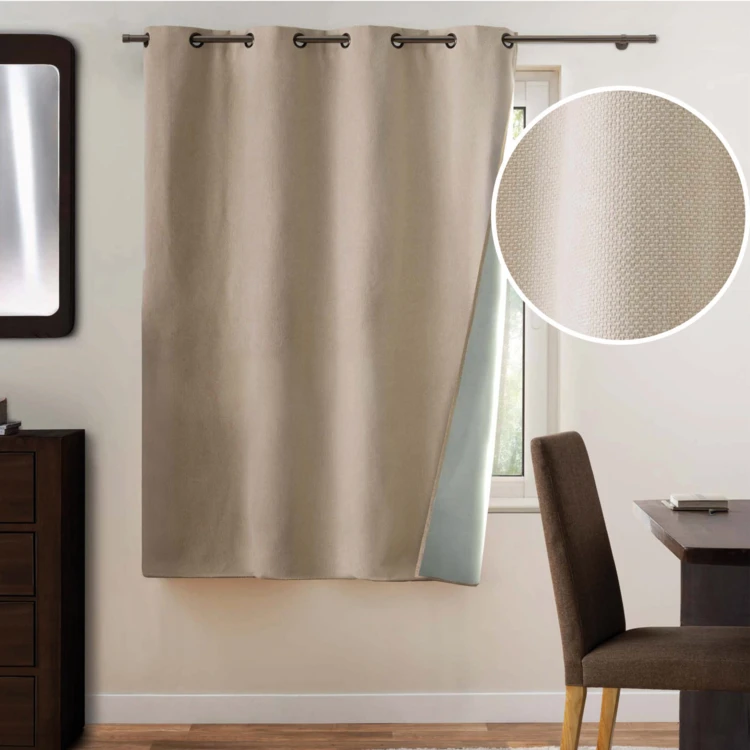 Rideau 100% occultant à œillets en tissu uni
