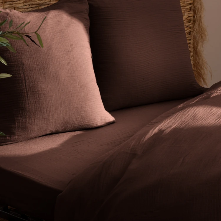 Parure de lit en double gaze de coton