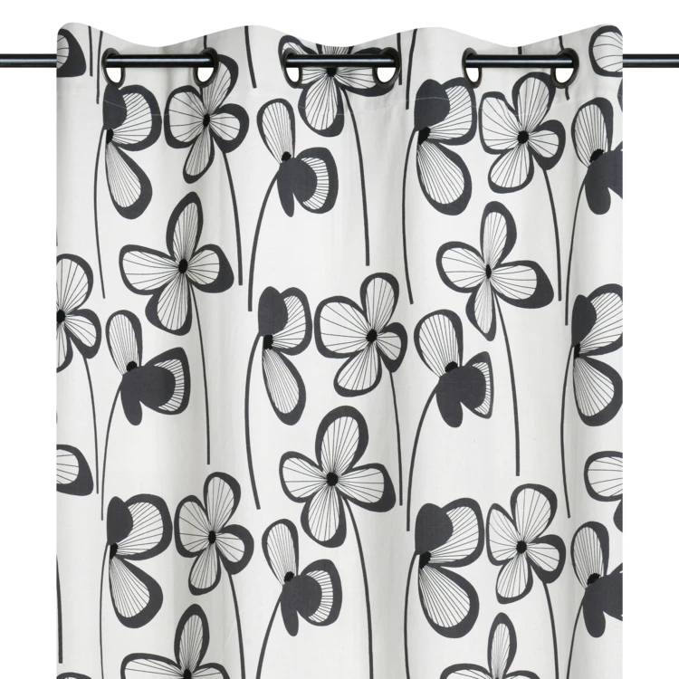 Rideau floral graphique moderne