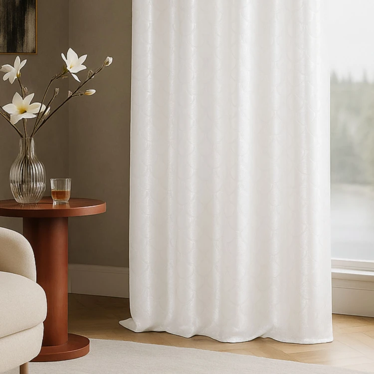 Rideau effet soie motif écaille