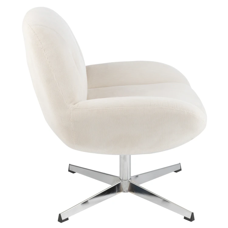 Silla lounge con efecto terciopelo texturizado