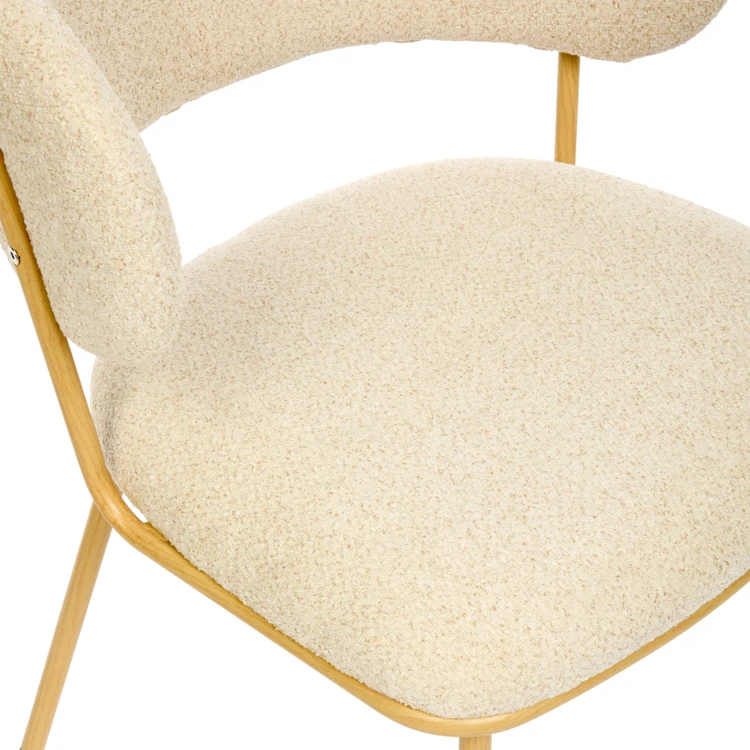 Sillón de comedor de chenilla