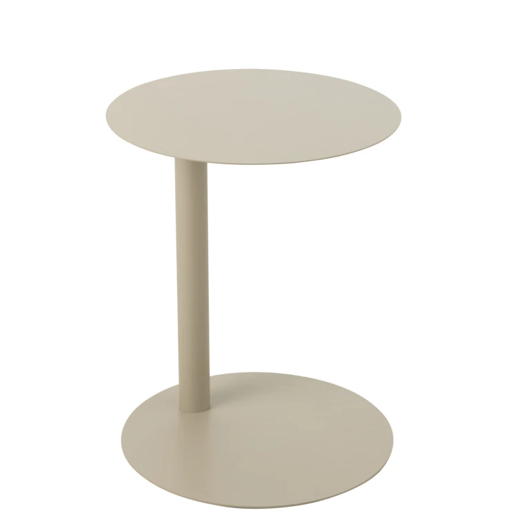 Table d’appoint ronde en métal