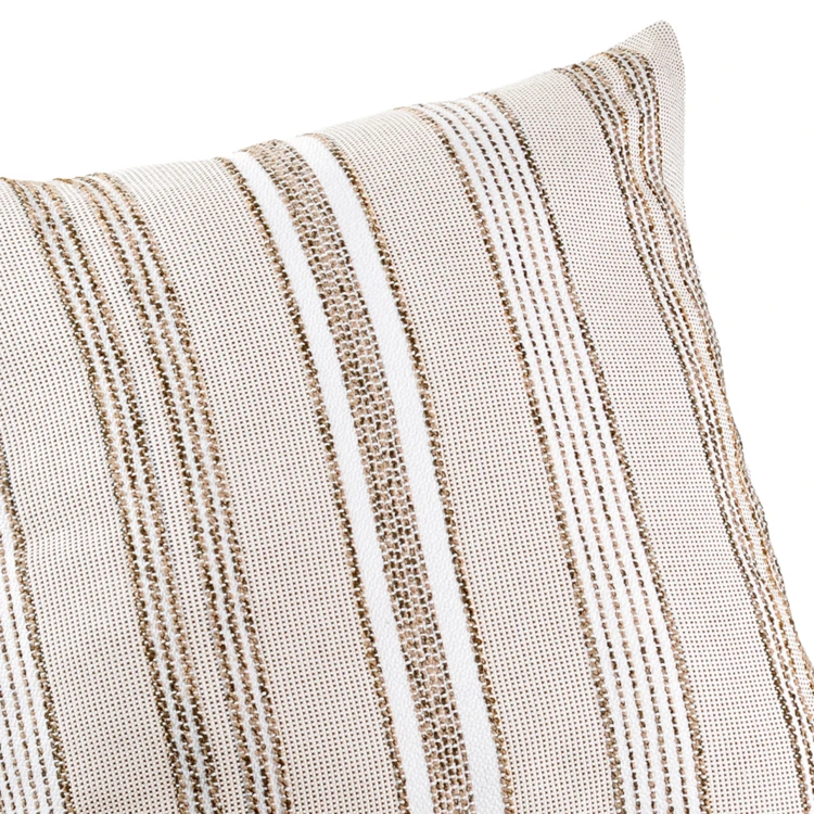 Coussin outdoor rayé déperlant
