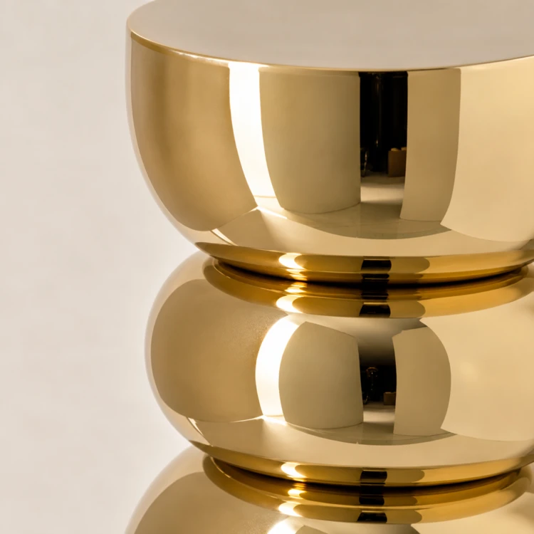 TABLE D'APPOINT CHROME FER NOIR