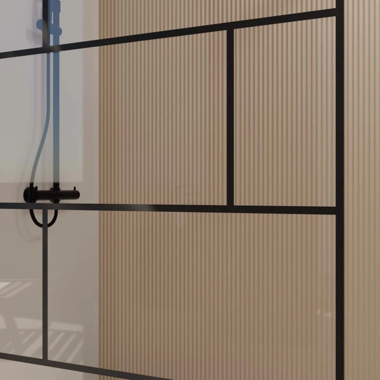 Paroi de douche à l’italienne en verre trempé 8 mm géométriques