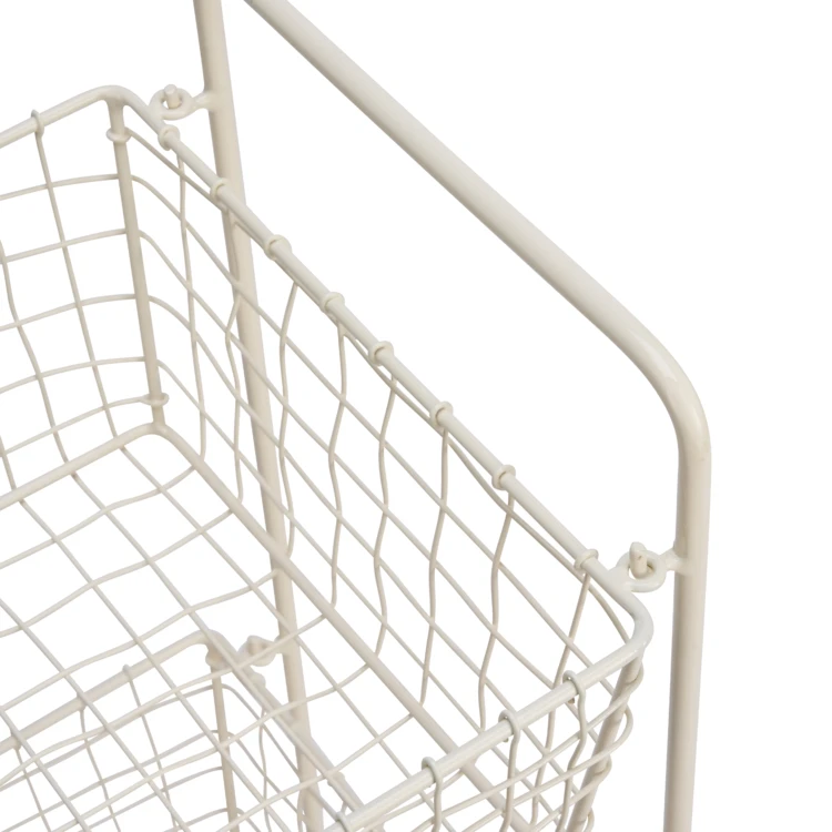Étagère de rangement en fer avec paniers