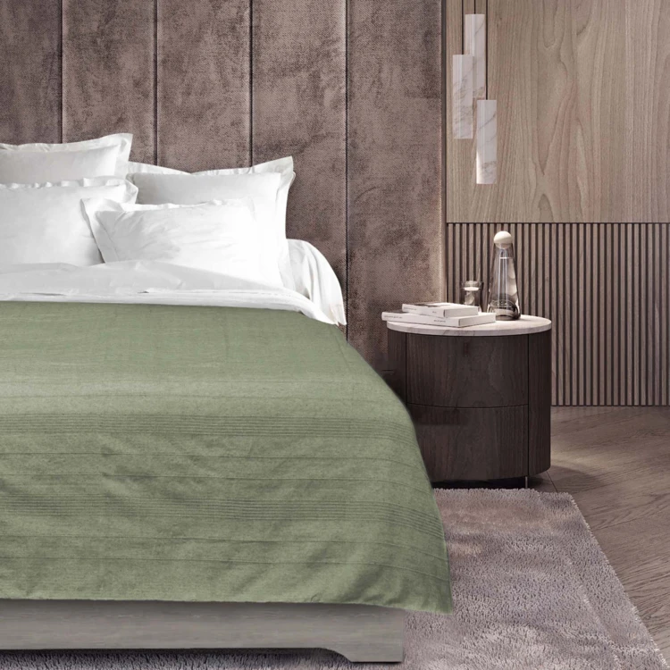 Plaid uni en polycoton pour canapé ou lit