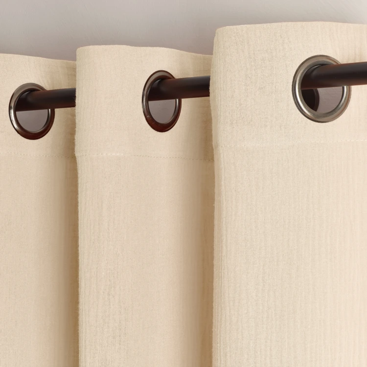 Vorhang aus gesiebter Baumwollgaze mit Ösen