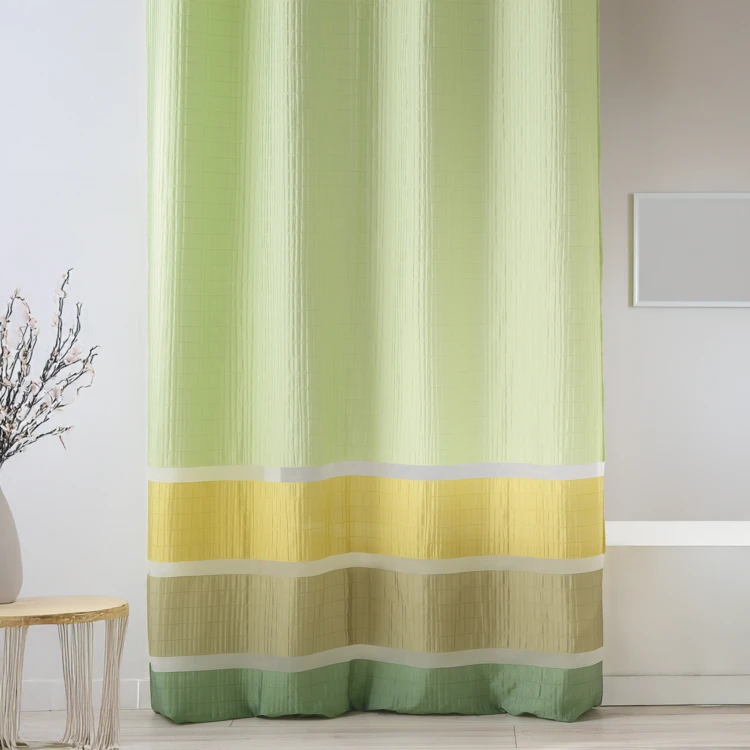 Voilage fantaisie tissée avec rayures horizontales