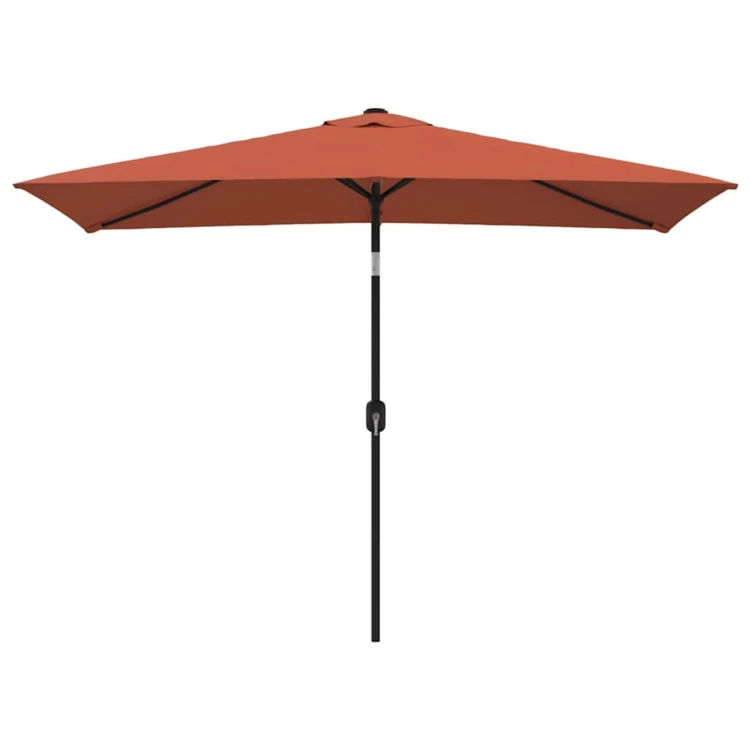 Parasol d'extérieur rectangulaire inclinable