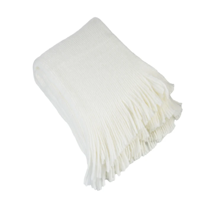 Strickplaid mit Wolleffekt gestrickt