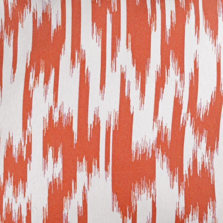 Rideau jacquard motif ikat en fils upcyclés