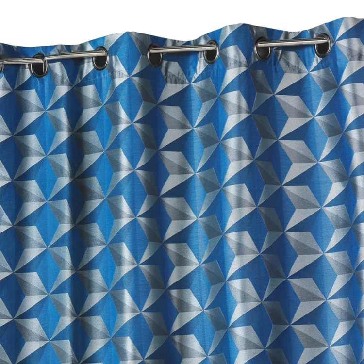 Cortina en jacquard con estampados geométricos