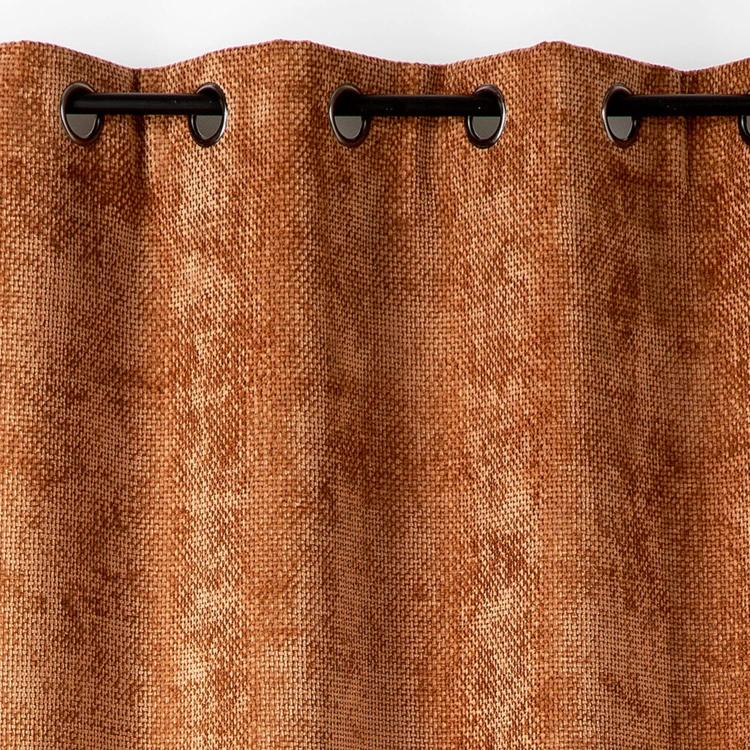 Rideau thermique et phonique effet chenille satinée