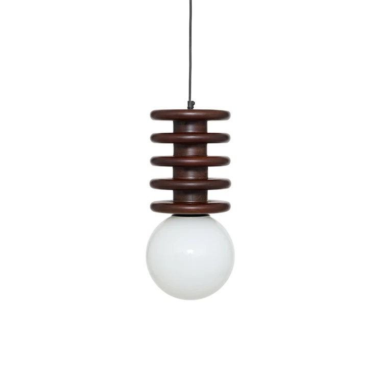 Suspension en bois de manguier au design sculptural