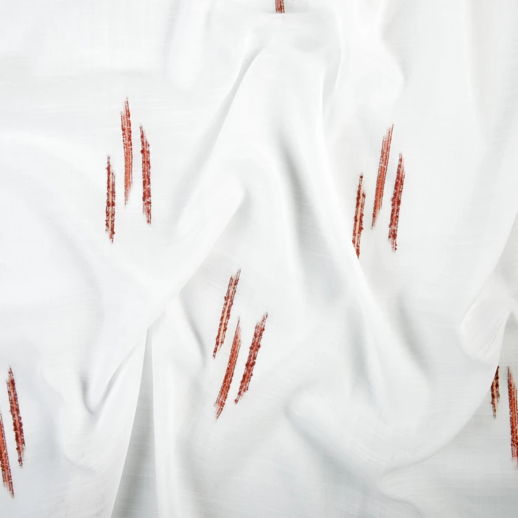 Voilage texturé motif fil coupé esprit ikat