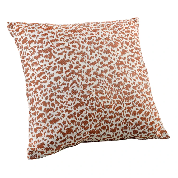 Coussin jacquard abstrait texturé style naturel