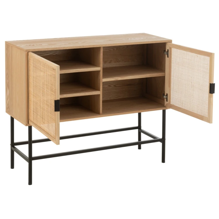 Meuble de rangement en bois et métal