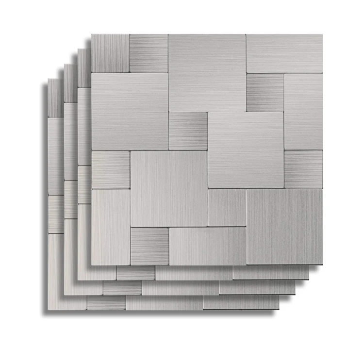 Crédence adhésive murale 3D effet tressé 4 pièces