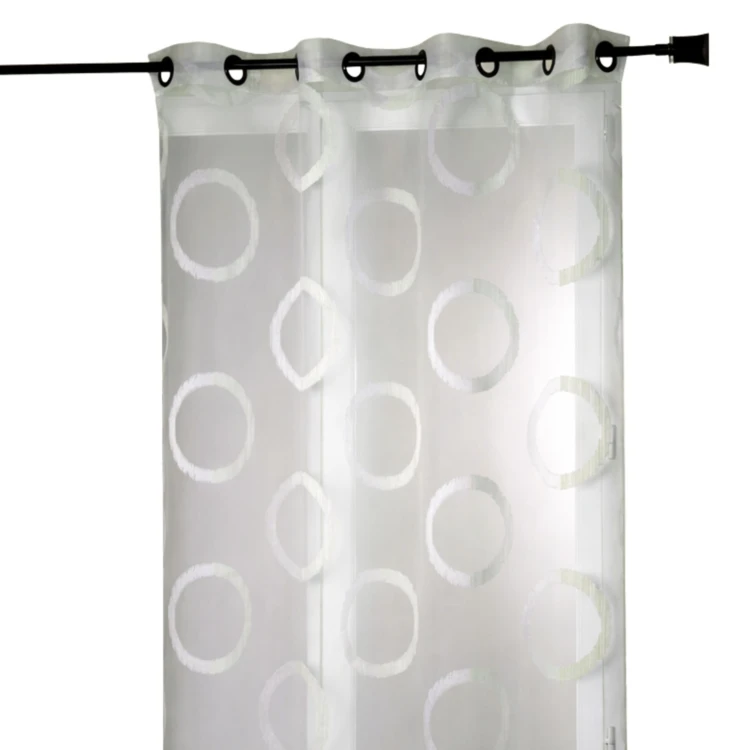 Voilage en organza jacquard ronds