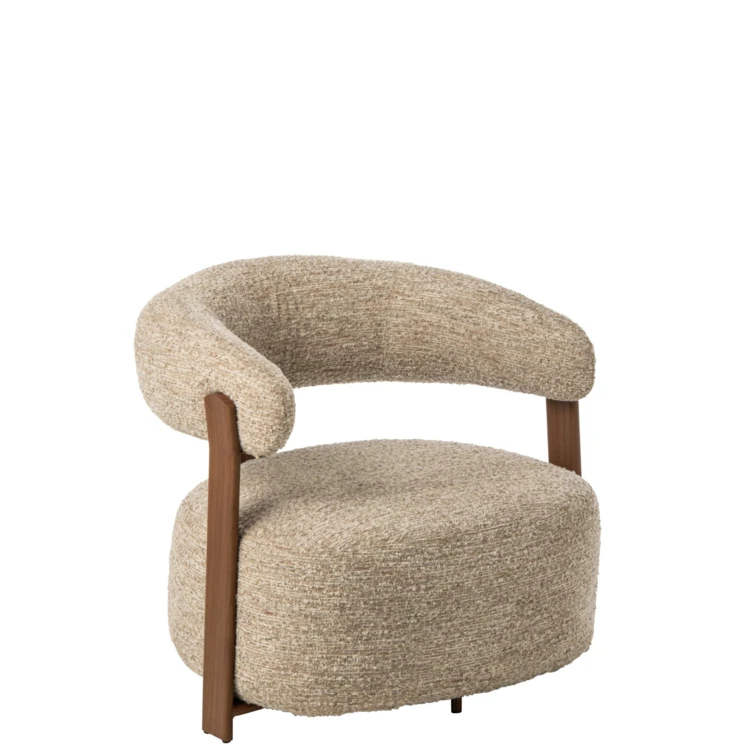 Fauteuil en textile avec rembourrage en mousse