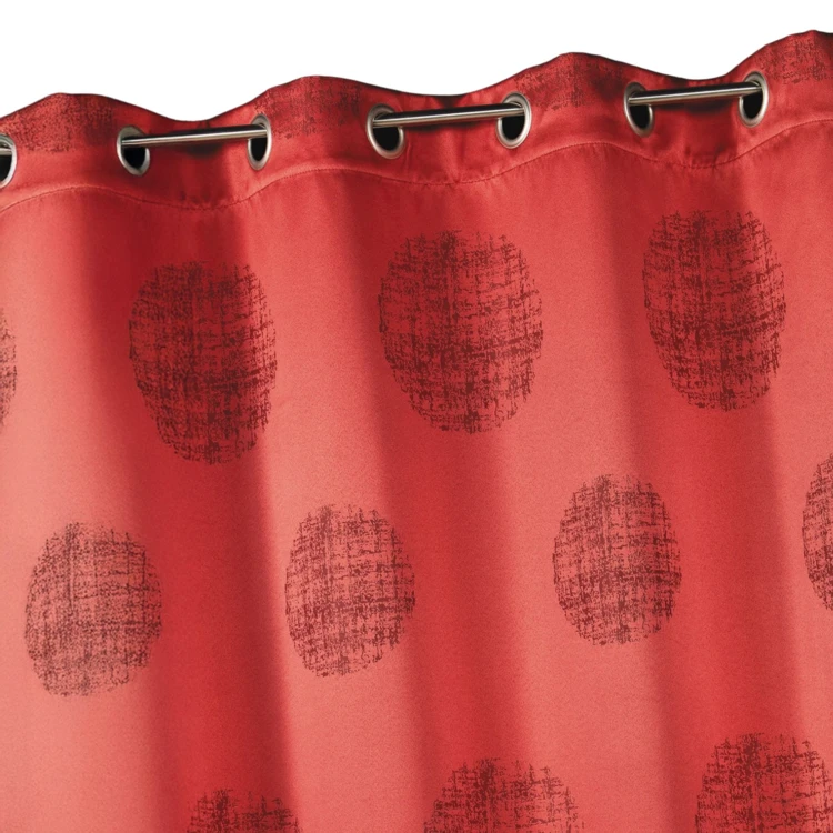 Rideau jacquard imprimé rond chiné
