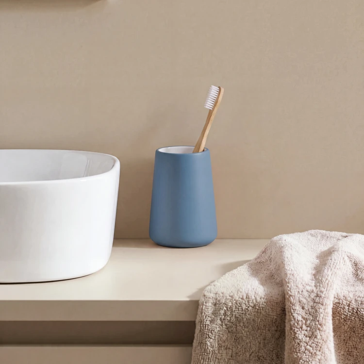 Porte-brosse à dents en grès céramique