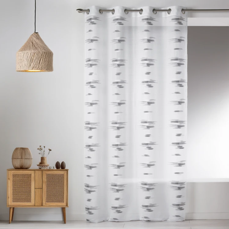 Voilage en Etamine Légère à Motifs Contemporains