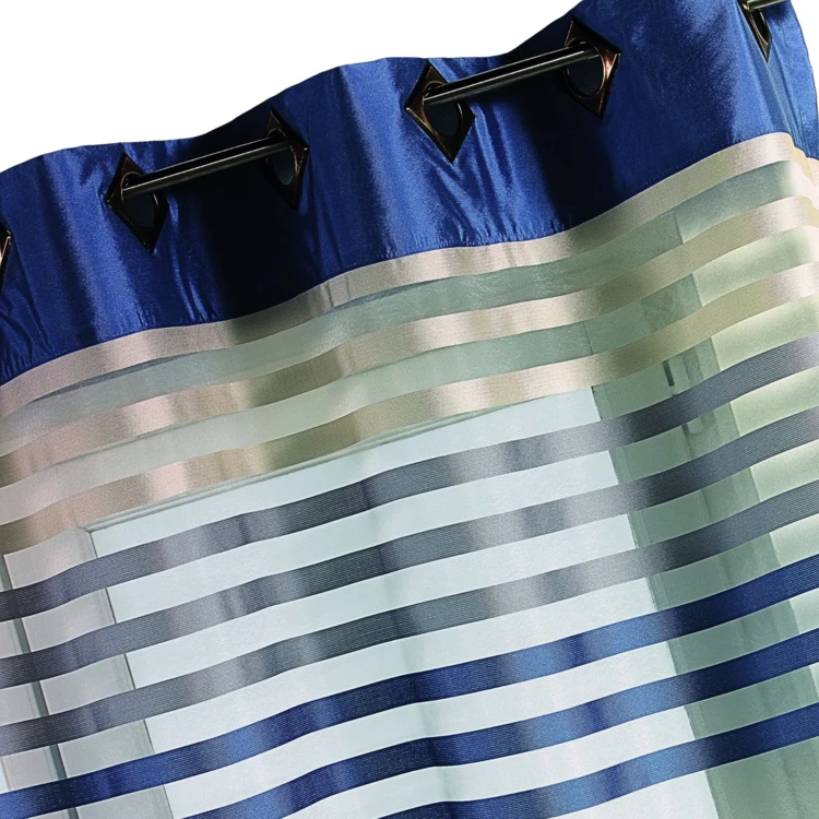 Voilage en Organza rayé et Coloré