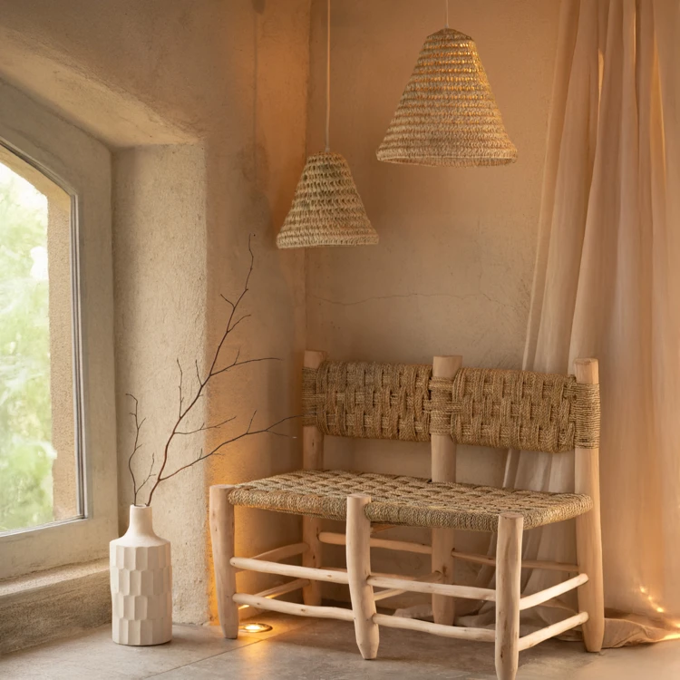 Double banquette Marocaine tressage damier