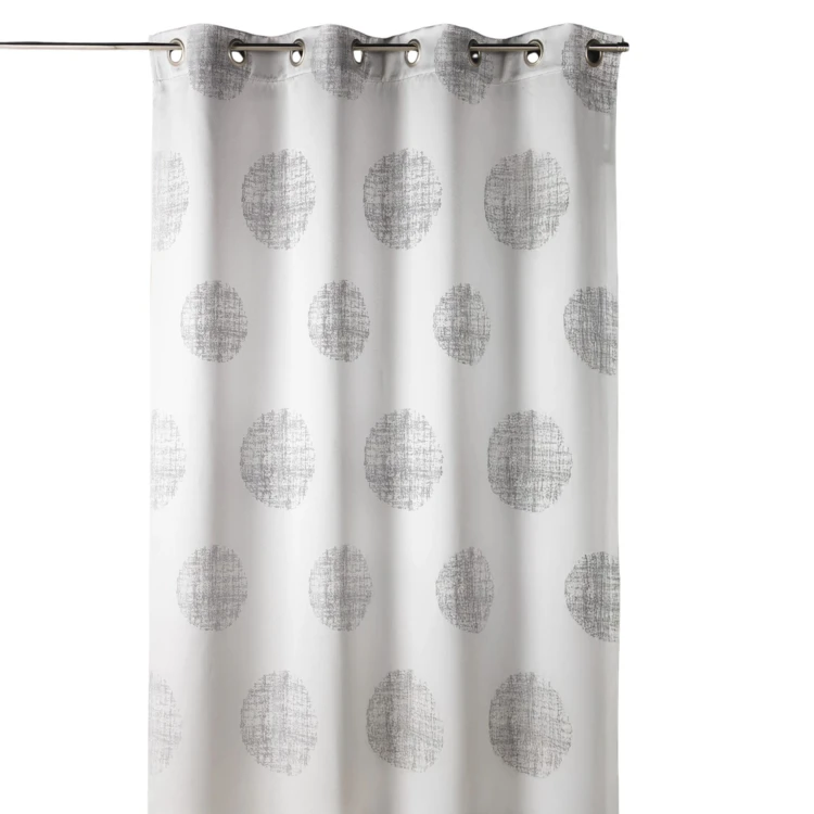 Rideau jacquard imprimé rond chiné