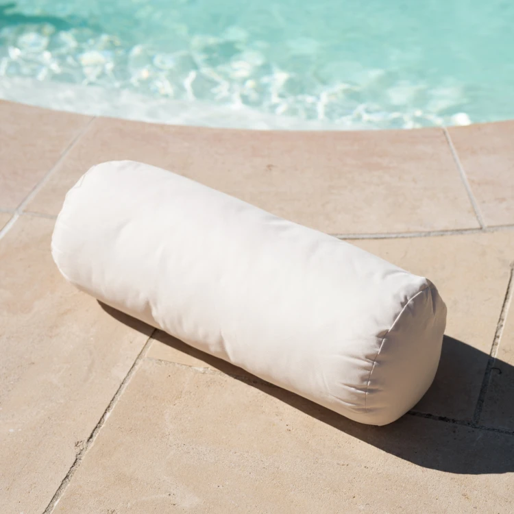 Traversin outdoor déhoussable en toile enduite imperméable